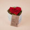 Boîte Cœur 12 cm 1 grande rose